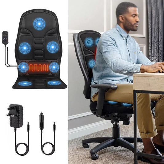 Car Seat & Chair Pad with Neck Heat Massager